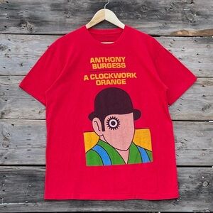 Lucky Brand LA Clockwork Orange Anthony Burgess Red Graphic T-Shirt Size Large